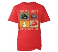 Same Shit Different Hat T-Shirt, Anti Trump Political Shirt, Funny Protest Tee, Protest Lovers Gift, Unisex Tee Top(Red, 2XL)