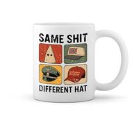 Same Shit Different Hat White Coffee Mug