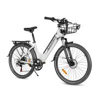 SAMEBIKE 26" Electric Bike for Adults EBike Commuter Electric Mountain Bike Electric Bicycle with 36V 15AH Removable Battery Electric Bikes for 7 Speed (White)