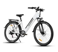 SAMEBIKE 26" Electric Bike for Adults EBike Commuter Electric Mountain Bike Electric Bicycle with 36V 15AH Removable Battery Electric Bikes for 7 Speed (White)