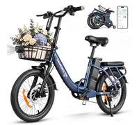 SAMEBIKE CY20PRO Electric Bike for Adults with APP Control | 20 x 3.0" Fat Tyre E-Bike with 7-Speed Gear, Up to 110KM Range, Folding Electric Bicycle for Commuting and Off-Road Riding