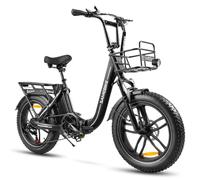 SAMEBIKE E Bike Electric bike E-Bicycle 20 Inch(20"*4.0") Fat Tire Folding Electric Bicycle, 500+/36V/13Ah Battery, Max.mileage 60-110km (black)