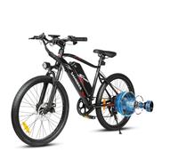 SAMEBIKE EBE2 Electric Mountain Bike for Adults, 24" E-Bike | Removable 36V 13Ah Battery, 7-Speed Gear System, Front Suspension Fork, Commuter & Off-Road Electric Bicycle