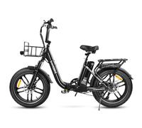 SAMEBIKE Electric Bike for Adults, 20"*4.0 Fat Tire Step-Through E-Bike for Women - 36V 13A Battery - 7-Speed - Dual Shock Absorber - Ideal for Commuting & Off-Road Excursions (Black)