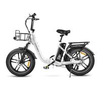 SAMEBIKE Electric Bike for Adults, 20"*4.0 Fat Tire Step-Through E-Bike for Women - 36V 13A Battery - 7-Speed - Dual Shock Absorber - Ideal for Commuting & Off-Road Excursions (White)