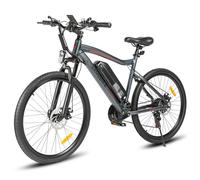 SAMEBIKE Electric Bike for Adults,26 inch Mountain Bicycle with36V 13Ah Battery,Max Range 100KM(PAS), Dual Shock Absorber and Hydraulic Brakes, Aluminum Frame E-bike with 21 Speed Flywheel
