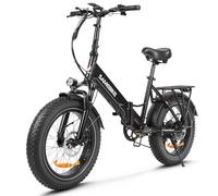 SAMEBIKE Electric Bike For Adults, 48V 13AH Removable Battery Folding Mountain Ebike Wtih High-speed Motor 20 * 4.0 inches Fat Tyre, 7 Speed Flywheels, LCD Display Instrument
