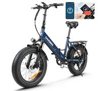SAMEBIKE Electric Bike For Adults, 48V 13AH Removable Battery Folding Mountain Ebike Wtih Top 250W Motor 20 * 4.0 inches Fat Tyre, 7 Speed Flywheels, LCD Display Instrument & NFC