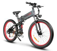 SAMEBIKE Electric Bikes, Folding Electric Mountain Bicycle with Multi-link Dual Suspension, 48v15Ah Removable Battery Ebike, Softtail With 26 * 3.0' Fat Tyres,Max speed 25KM/h,250W Motor,70 Nm Torque