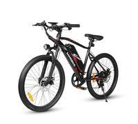 SAMEBIKE Electric Mountain Bike, 24" commuting E-bike with 36V 13Ah Removable Battery, Off-road Electric bicycle, PAS Max Range 9OKM, 7 Speed, MTB for Adult Men Women