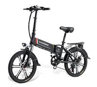 SAMEBIKE Folding 20" Electric Bike with Removable 48V 10.4AH Lithium Battery for Adults, Folding Electric Bicycle Commuter Ebike with 7 Speed Shifter Electric Bicycle Quick Delivery