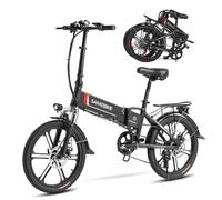 SAMEBIKE Folding 20" Electric City Bike for Adults, Folding Bicycle Commuter Ebike with Removable 48V 10.4AH Lithium Battery,7 Speed Shifter Electric Bicycle Quick Delivery