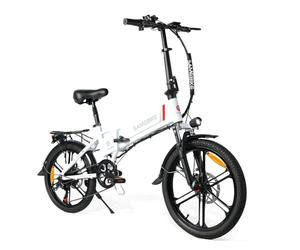 SAMEBIKE Folding 20" Electric City Bike with Removable 48V 10.4AH Lithium Battery, Folding Electric Bicycle Commuter Ebike with 7 Speed Shifter Electric Bicycle for Adults, Quick Delivery