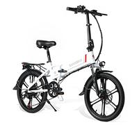SAMEBIKE Folding 20" Electric City Bike with Removable 48V 10.4AH Lithium Battery for Adults, Folding Bicycle Commuter Ebike with 7 Speed Shifter E-bike Quick Delivery