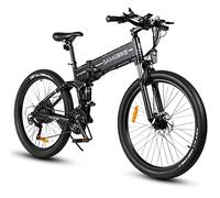 SAMEBIKE Mountain Electric Bike for Adults,Folding Electric Bicycle with Removable 48V 14AH Battery, 26 Inch Ebike Range 45-100KM, Color LCD Display SHIMANO 7 Speed (Black)