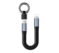 SAMERIO Keychain Charger USB Short Charging Cable Portable Travel Fast Charging Cord for Smart Phone (USB C-IOS)