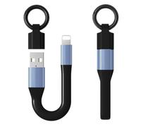 SAMERIO Keychain Charger USB to iOS Short Charging Cable Portable Travel Fast Charging Cord