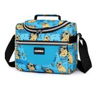 SAMERIO Small Lunch Bag Insulated Cooler Lunch Box Tote 7L Blue Capibala Theme Bento Bags