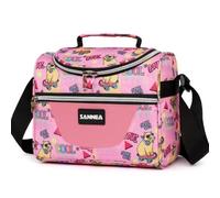 SAMERIO Small Lunch Bag Insulated Cooler Lunch Box Tote 7L Pink KapibalaTheme Bento Bags
