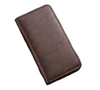 SAMEZA Men`s Passport Wallet Zipper Men Coin Purse Fashion Wallets,Dark Brown