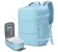 Samfolk Cabin Bags for Ryanair 40x20x25 Underseat Travel Bag 12 Pockets Hand Luggage Bag Cabin Bag with Separate Shoe Pocket for Women & Men Carry on Bag, 20L (Freedom Blue, 40x20x25)