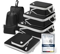Samfolk Compression Packing Cubes Extensible Organizer Bags For Travel Suitcase Organization