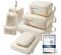 Samfolk Compression Packing Cubes for Suitcases Packing Cubes Compression Set Waterproof Suitcase Organiser Bags for Travel Suitcase Luggage Packing Organizer Bags Travel Essentials