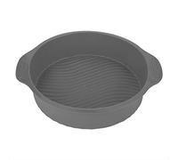 Samfox 9-inch Silicone Cake Moulde Silicone Cake Moulds Round Round Baking Mould Non-Stick Baking Mould Cake Moulds for Cheesecake and Rainbow Cake Grey