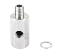 Samfox Adapter Tee - 1/8" BSPT Oil Pressure Sensor Tee Gasket to NPT Adapter Turbo Supply Feed Line Gauge