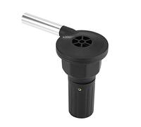 Samfox BBQ Fan Hand Cranked Blower Portable Handheld Battery Powered Electric Blower Fan Black Outdoor Cooking Picnics Camping