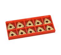 Samfox Carbide Turning Inserts WNMG432(WNMG0804) WNMG Insert CM Chipbreaker Multilayer Coated CNC Lathe Inserts for Lathe Turning Tool Holder Replacement Insert 10 Pcs with Box