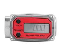 Samfox Digital Turbine Fuel Flow Meter, 15-120L/min 1'' NPT, High Accuracy, Compatible with Diesel, Kerosene, Gasoline, Stainless Steel, Blue or Red