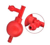 Samfox Laboratory Disposable Rubber Suction Ball Safety Pressure Dosing Pipette Filling Laboratory Suction Ball with 3 Valves (Red)