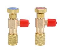 Samfox r410a Adapter Adapter R410a Adapter 1/4 5/16 R410a Air Conditioning Valve - 2pcs Liquid Safety Valve R410A Refrigerant Charge Valve R22 1/4 Inch Adapter