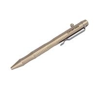 SAMFUNG Stick Ballpoint Pen Solid Brass EDC Pen, Portable Signature Pen with Pencil Box and 2 Extra Black Ink Refills