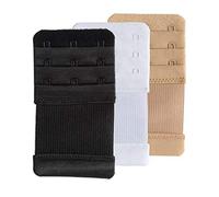 SAMGU Bra Extenders, 3 Hook Bra Extender Soft Stretchy Bra Extension Strap (White,black and Skin Color)