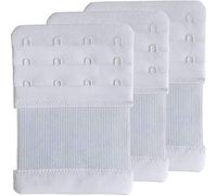 SAMGU Bra Extenders, 4 Hook Bra Extender White Soft Stretchy Bra Strap Extension (3PCS White, 4 Hook, 1.9cm)