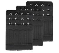 SAMGU Bra Extenders 4 Hooks Soft Elastic Stretchy Bra Strap Extensions, 3 Pieces