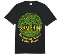 Samhain Enchanted Woods Celtic Roots Gaelic Halloween Witch Comfort Colors Adult Heavyweight T-Shirt