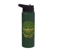 Samhain Enchanted Woods Celtic Roots Gaelic Halloween Witch Stainless Steel Insulated Water Bottle