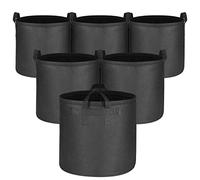 Samhe 6-Pack 12 Gallon Grow Bags, 300G Thickened Nonwoven Fabric Pots with Reinforced Handles for Indoor Outdoor