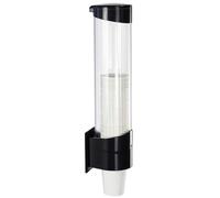 Samhe Cup Dispenser Water Dispenser Cup Holder Pull Type Paper Automatic Remover 7Oz - 12Oz Cone Or Flat Bottom Cups for Home Office Hospital Large Black