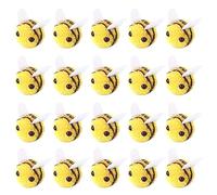SamHeng 20 Pcs Wool Felt Bee, Mini Honey Bee Pom Pom Crafts Balls Plush Headwear Accessory, Bumble Bee DIY Supplies for Baby Shower Gender Reveal Party Nursery Tent Decoration