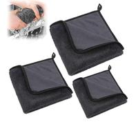 SamHeng 3 Pcs Bathroom Drying Cloth, Multi-size Super Absorbent Microfibre Cleaning Cloth Reusable All Purpose Drying Towel for Shower Room Kitchen Mirrors Windows Car (30x30cm / 40x40cm / 40x60cm)