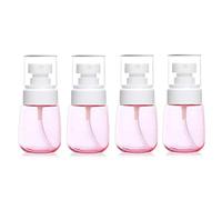 SamHeng 30ML Mini Fine Mist Spray Bottles, 4 Pcs Refillable Sprayer Leakproof Travel Clear Container, Small Empty Plastic Atomiser Spritzer for Liquids Cosmetic Skincare Lotion Perfumes (Pink)