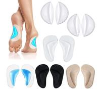 SamHeng 6 Pairs Arch Support Insoles, Silicone & Flannel Flat Feet Orthotic Arch Support Insoles Plantar Fasciitis Shoe Arch Support, Shoe Arch Support Cushion Pads Unisex Gel Shoe Inserts (One Size)