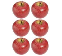 SamHeng 6 Pcs Artificial Apples Fruit Decoration, Lifelike Red Apples Fake Fruits Toy for Home Kitchen Party Decoration Photography Props