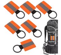 SamHeng 6 Pcs Safety Reflector Pendants, High Visibility Reflective Keychains for Bags Backpacks Jackets Clothing Dog Collar, Nighttime RefleGetraysctor Tags for Walking Running Cycling (Orange)