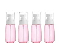SamHeng 60ML Fine Mist Spray Bottles, 4 Pcs Refillable Sprayer Leakproof Travel Clear Container, Small Empty Plastic Atomiser Spritzer for Liquids Cosmetic Skincare Lotion Perfumes (Pink)