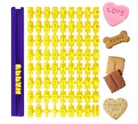 SamHeng Alphabet Number Cookie Stamps, 72 Pcs Fondant Letter Moulds